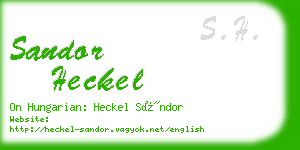 sandor heckel business card